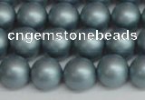 CSB1437 15.5 inches 8mm matte round shell pearl beads wholesale