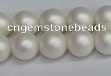 CSB1602 15.5 inches 8mm round matte shell pearl beads wholesale
