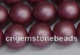 CSB1645 15.5 inches 14mm round matte shell pearl beads wholesale