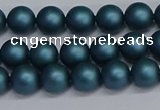 CSB1730 15.5 inches 4mm round matte shell pearl beads wholesale