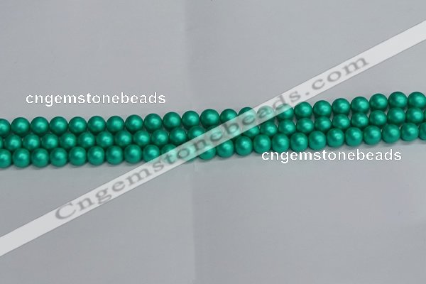 CSB1750 15.5 inches 4mm round matte shell pearl beads wholesale