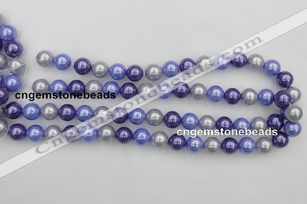 CSB369 15.5 inches 12mm round mixed color shell pearl beads