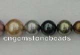 CSB409 15.5 inches 8mm - 16mm round mixed color shell pearl beads