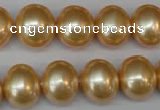 CSB803 15.5 inches 13*15mm oval shell pearl beads wholesale
