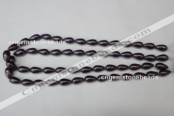 CSB856 15.5 inches 8*14mm teardrop shell pearl beads wholesale