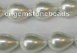 CSB871 15.5 inches 13*18mm teardrop shell pearl beads wholesale