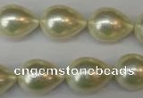 CSB873 15.5 inches 14*19mm teardrop shell pearl beads wholesale
