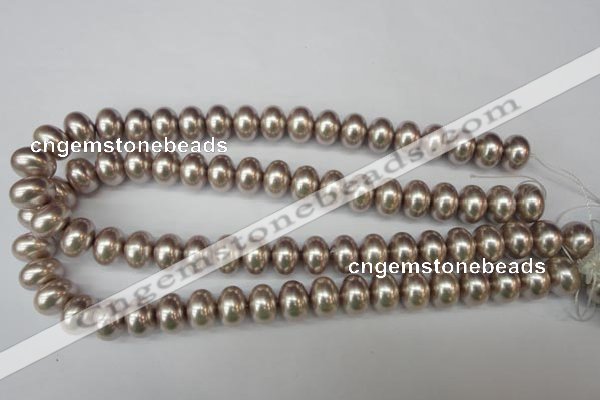 CSB908 15.5 inches 10*14mm rondelle shell pearl beads wholesale