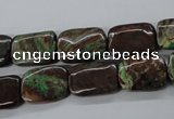 CSD66 15.5 inches 10*14mm rectangle dyed stripe jasper beads
