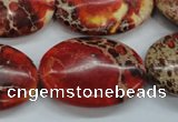 CSE204 15.5 inches 22*30mm oval dyed natural sea sediment jasper beads