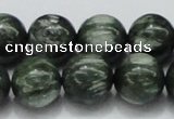 CSH06 15.5 inches 16mm round natural seraphinite gemstone beads