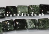 CSH102 15.5 inches 12*12mm square natural seraphinite gemstone beads