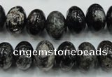CSI06 15.5 inches 10*14mm rondelle silver scale stone beads wholesale