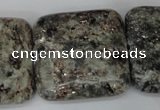 CSI60 15.5 inches 30*30mm square silver scale stone beads wholesale