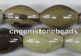 CSL106 15.5 inches 22*30mm rice silver leaf jasper beads wholesale