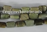 CSL119 15.5 inches 8*10mm rectangle silver leaf jasper beads wholesale