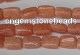 CSM18 15.5 inches 8*12mm rectangle salmon stone beads wholesale