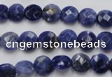 CSO36 15.5 inches 8mm faceted coin sodalite gemstone beads