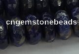 CSO666 15.5 inches 9*16mm faceted rondelle sodalite gemstone beads