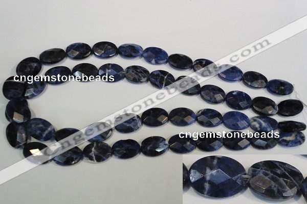 CSO68 15.5 inches 13*18mm faceted oval sodalite gemstone beads wholesale