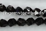 CSQ353 15.5 inches 10mm faceted nuggets smoky quartz beads