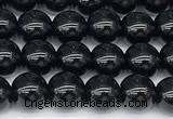 CSQ540 15 inches 6mm round black morion smoky quartz beads