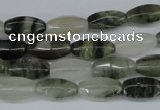 CSW110 15.5 inches 6*12mm rice seaweed quartz beads wholesale