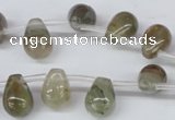CSW120 Top-drilled 10*14mm teardrop seaweed quartz beads wholesale