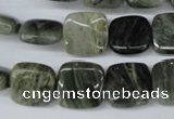 CSW124 15.5 inches 12*12mm square seaweed quartz beads wholesale