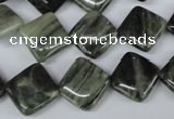 CSW132 15.5 inches 12*12mm diamond seaweed quartz beads wholesale