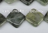 CSW134 15.5 inches 16*16mm diamond seaweed quartz beads wholesale