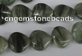 CSW168 15.5 inches 13*13mm heart seaweed quartz beads wholesale
