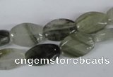 CSW172 15.5 inches 10*15mm flat drum seaweed quartz beads wholesale