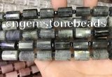 CTB209 15.5 inches 10*15mm faceted tube labradorite beads