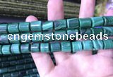 CTB259 15.5 inches 10*10mm - 10*12mm tube natural malachite beads