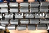 CTB658 15.5 inches 12*16mm faceted tube hematite beads