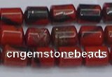 CTB708 15.5 inches 6*8mm tube red jasper beads wholesale