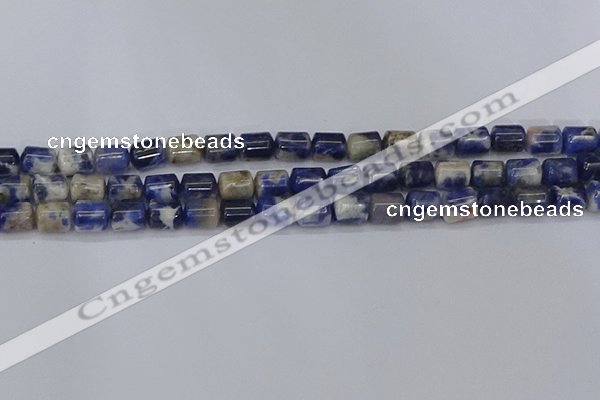 CTB715 15.5 inches 6*8mm tube white lace sodalite beads wholesale