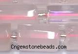 CTB902 15 inches 10*16mm faceted tube rose quartz beads