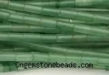 CTB966 15 inches 2*4mm tube green aventurine jade beads