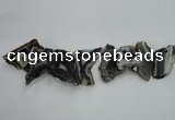 CTD1509 Top drilled 30*45mm - 40*55mm freeform agate slab beads