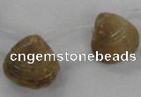 CTD1585 Top drilled 13*15mm - 18*20mm freeform shell fossil beads