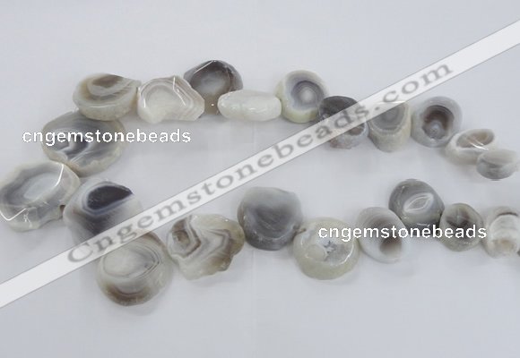 CTD1634 Top drilled 15*20mm - 25*35mm freeform agate beads