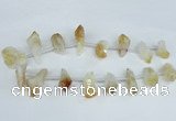 CTD1645 Top drilled 15*20mm - 18*35mm faceted nuggets citrine beads