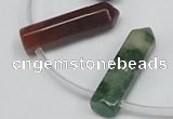 CTD1811 Top drilled 10*30mm - 10*32mm sticks Indian agate beads