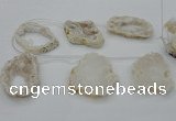 CTD1975 Top drilled 40*45mm - 50*60mm freeform druzy agate beads