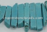 CTD2018 Top drilled 6*20mm - 8*45mm sticks turquoise beads