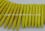 CTD2021 Top drilled 5*20mm - 5*45mm sticks turquoise beads