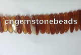 CTD2167 Top drilled 8*20mm - 10*40mm sticks agate gemstone beads