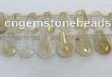 CTD2267 Top drilled 16*28mm - 20*30mm faceted freeform citrine beads